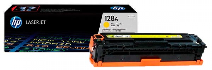 Картридж HP CE322A / 128A , ЖЕЛТЫЙ